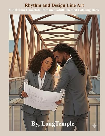 Rhythm and Design Line Art: A Platinum Chocolate Romance Adult Themed Coloring Book