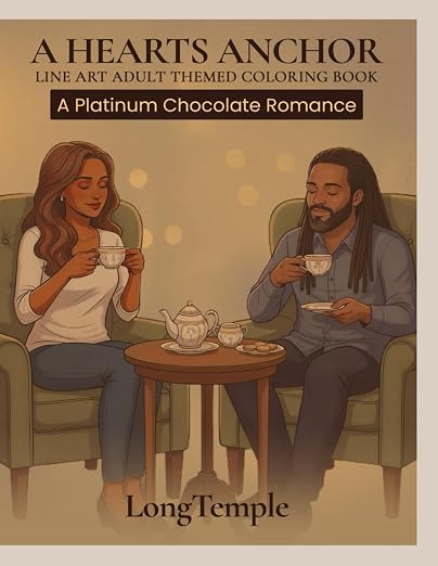 A Hearts Anchor, Line Art: A Platinum Chocolate Romance Adult Themed Coloring Book